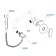 Fixer for the bidet Wasserkraft A06156, with a hygienic shower, a hose 100 cm, brass, chrome