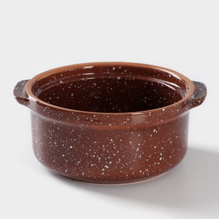 Baking form with handles "marble", 800 ml, d = 15 cm, brown color