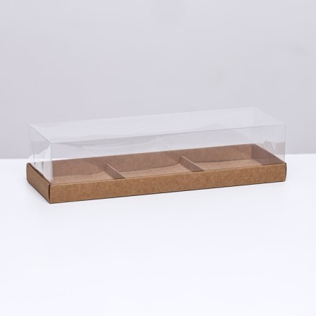 Box for mousse cakes 3 pieces, 26x8.5x6 craft