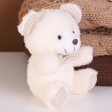 Soft toy "Bear" on a key fob, 12 cm, color mix-1