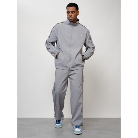 Male tracksuit, size 56, gray color-8