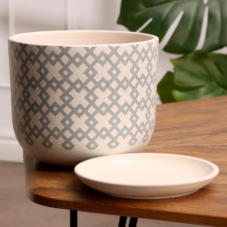 Pot Flower Cross White Boulers No. 3, 2.9 L, D - 19 cm-1
