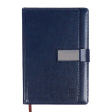 The diary is low, the A5 format, 140 sheets, in the cage, the cover of the leatherette, with a scrap, with a calculator, blue