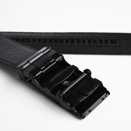 Male "giant" belt, width 3.5 cm, machine gun, black color-2