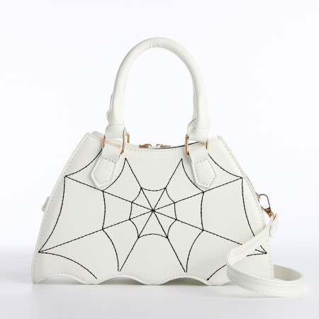 Youth bag with a zipper, white color-1