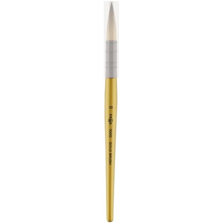 Synthetic brush, round, gamma "Gold Brush" No. 10, French mount, short handle-3