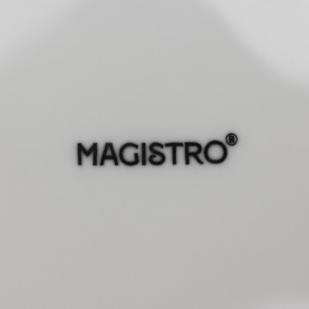 A set of plates of porcelain dining Magistro Mien, 6 objects: d = 21 cm, white color-5