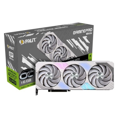The Palit PCI-E 4.0 RTX4070TI SUPER GamingPro White OC NVIDIA GEFORCE RTX 4070TI SUP 106497-9