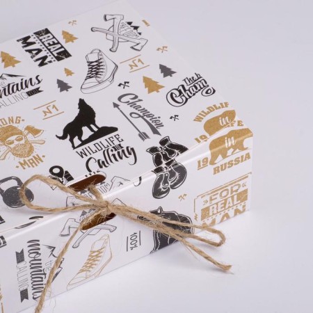 Gift folding box, packaging, “male”, 16.5 x 12.5 x 5 cm, without tape-3