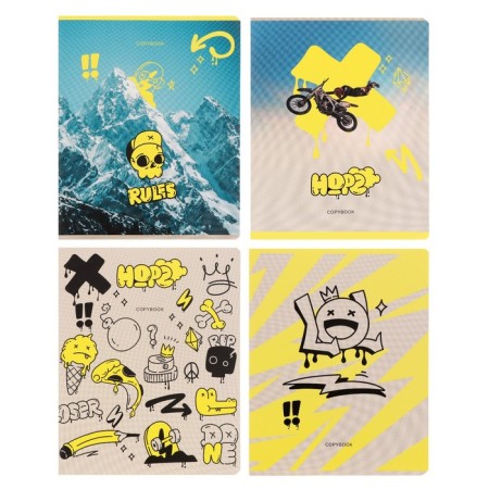 Notebook of 40 sheets in the BG Crazy Art line, covered Cardboard, VD-LK, OFSET block 90%, mix