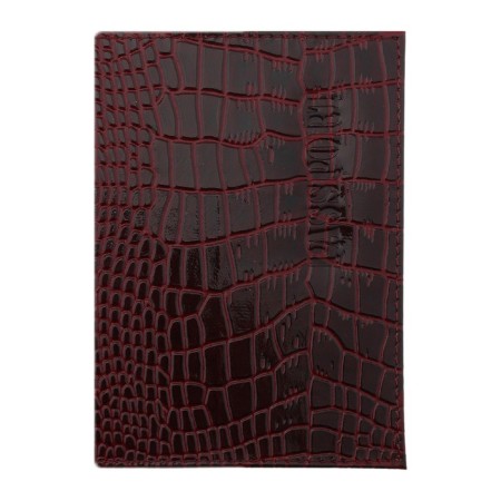 Cover for passport, burgundy color