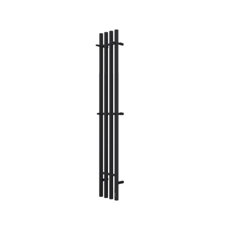 Terminus quatro electric heated towel rail, 1400x218 mm, black matte