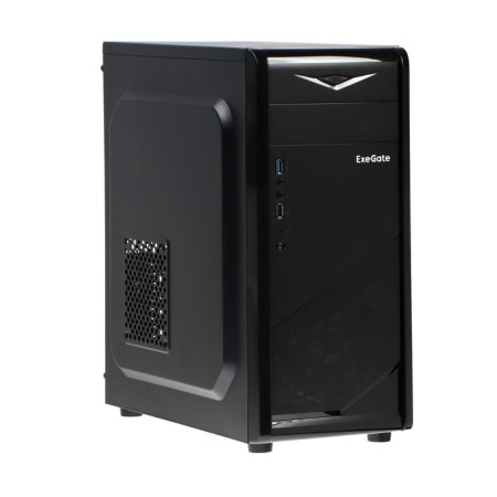 The EXEGATE MIDITWER EVO-8207 case, without BP, ATX, 1xUSB2.0, 1xUSB3.0, black with red backlight