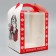 A folding box for a small cake “Happy New Year!”, 15 x 15 x 18 cm, New Year