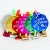 Carnival tongue "Happy Birthday", set of 6 pcs., Mix color