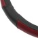 Cartage steering, genuine leather, size 38 cm, black and red