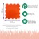 Modular massage rug orthodon "grass", hard, mix color