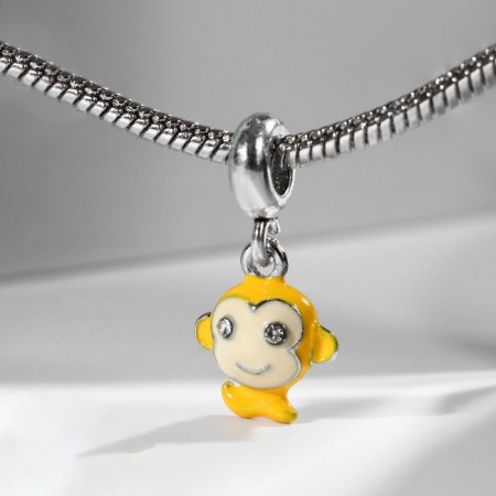 Suspension "monkey", orange color in silver-1