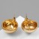 Earrings Metal "Atmosphere", Circle, Sphere, Color Gold