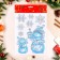 Stickers on the windows "New Year" snowman, snowflakes, 38 x 22 cm