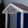 Garland "fringe" 3 × 0.6 m, IP44, UMS, dark thread, 160 LED, glow blue, white flicker, 220 V