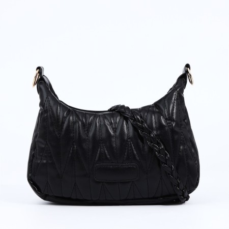 Bag Cross-Bodi with a zipper, black color-2