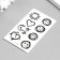 Tattoo on the body black "emoticons and symbols" 10.5x6 cm