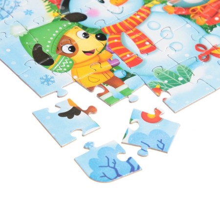 Puzzles set 4 in 1 "winter joys"-2