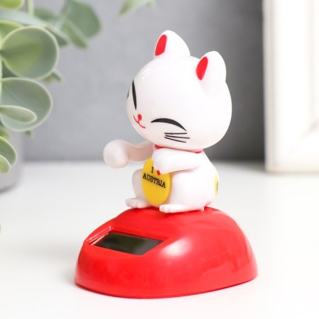 Plastic pendulum from the solar battery "Cat Mani-Neko Happy" mix 8.5x5x6 cm-3