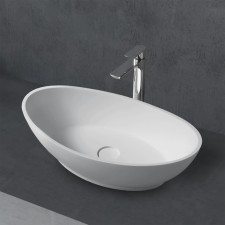 ABBER STEIN AS2610 sink, invoice, 620x345x175 mm, artificial stone, white