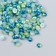 Decor "Semiobusins ​​and rhinestones. Gradient blue-gold" d = 4 mm 10g 200 pcs 5x2.5 cm mix