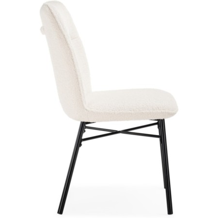 Stool on a metal frame Denis Metal/Builder fabric, black/white 46x59x87 cm-3