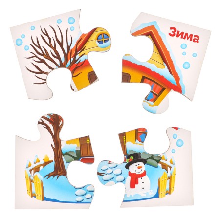 Developing puzzles from wood "Seasons"-5
