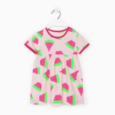 Dress for girls, pink color/watermelon, height 92cm