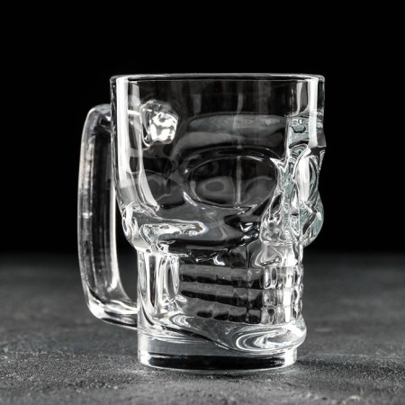 Glass mug for beer "Skull. Halloween ", 350 ml-1