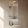 Mirror, wall -mounted, with a mount of 4 clamps, 110x45 cm