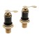 Mixer aboard the Zein NB-7 bath, for four holes, a set, retro, black/gold