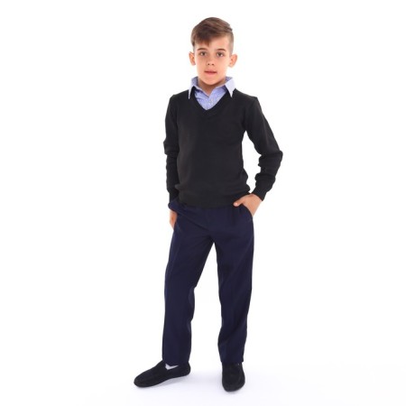 School jumper-unit for boys, black color, height 128-134cm-1