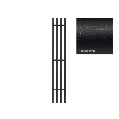 Terminus quatro electric heated towel rail "Circle", 1200x218 mm, Black Muars-1