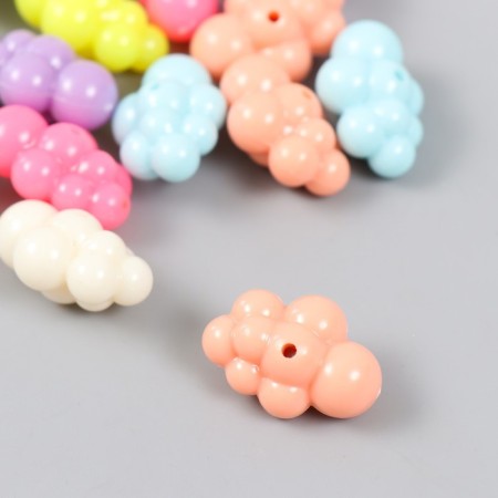 Beads for creativity plastic "Color Cloud" set 15 pcs 1.4x1.7x2.5 cm-1