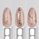 Nail stickers "Decoration", metallized, pink-golden color