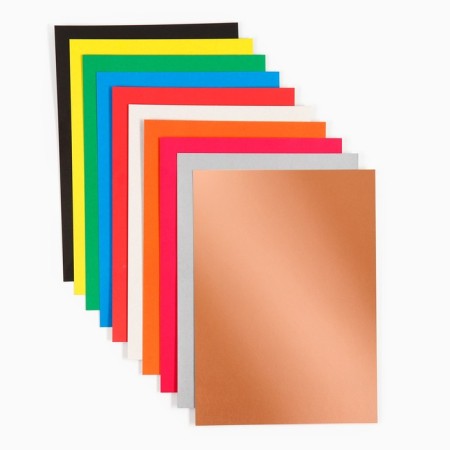 Cardboard color, A4, 10 sheets, 10 colors, non -unilateral, in a folder, 200 g/m², puppy patrol-4