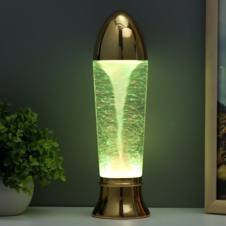 Lava-lamp "Whirlwind" LED from batteries 3haa USB gold 7x7x28cm-2