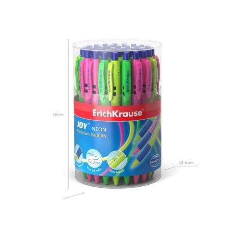 Handle Ball machine gun Erichkrause Joy Neon, comfortable letter, blue-6