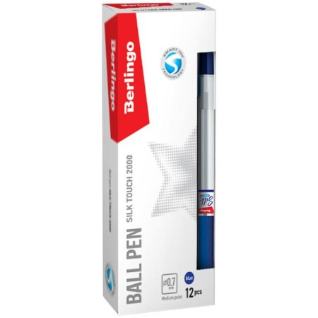 Ballic handle Silk Touch 2000, node 0.7 mm, blue ink, needle rod, flu-7