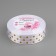 Satin tape with embossing "peas", 25 mm × 23 ± 1 m, white color No. 01