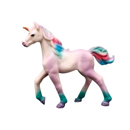 Figure "World of Fantasy: lilac foal-unicoride with color mane"
