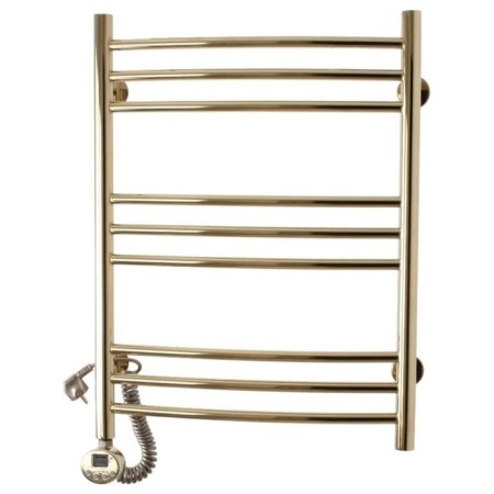 Domoterm electric heated towel rail "Calipso" P9, 500x700 mm, left, gold-1