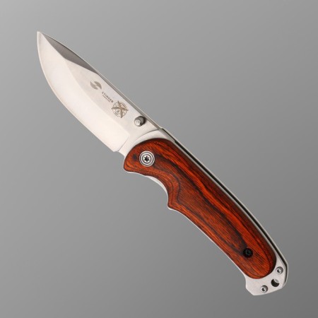 Folding stinger knife, 9 cm, blade - 3cr13, handle - tree-1