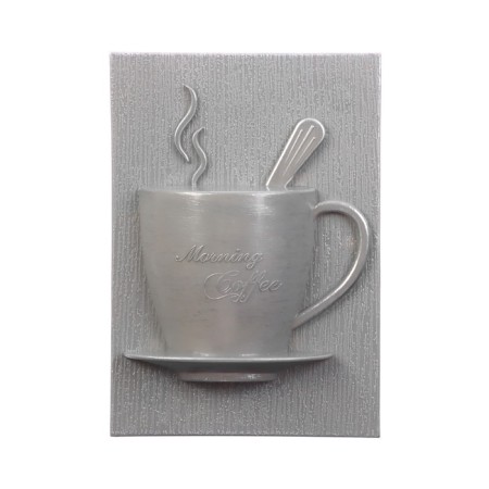 Wall -wall clocks for the kitchen "tea party", silent, kettle 26.5 x 24 cm, gray, aa-9